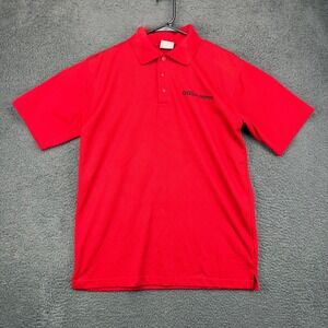 Blue Pointe Mens Office‎ Depot Polo Shirt Red Short Sleeve Size M Performance
